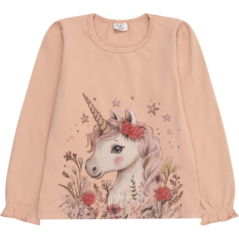 Hust & Claire Tričko Alma Unicorn zlatá / svetlosivá / rosé / púdrová 66308560