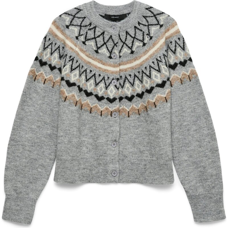 VERO MODA Kardigán VMTAMMY farba ťavej srsti / sivá melírovaná / 66308599