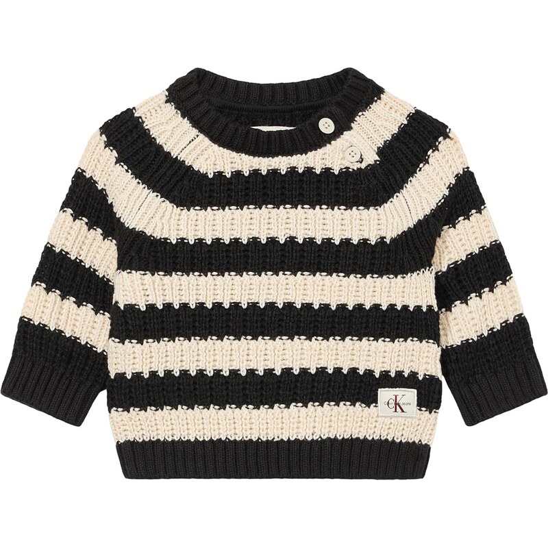 Calvin Klein Jeans Sveter béžová / čierna 66308641