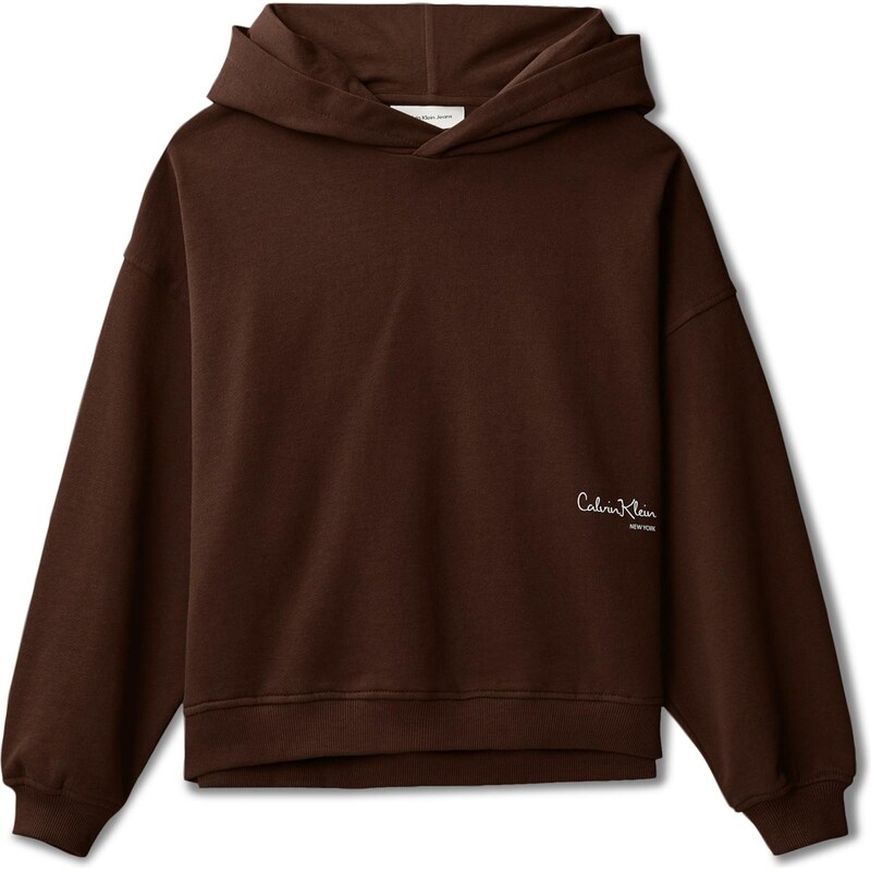 Calvin Klein Jeans Mikina hnedá / biela 66308644