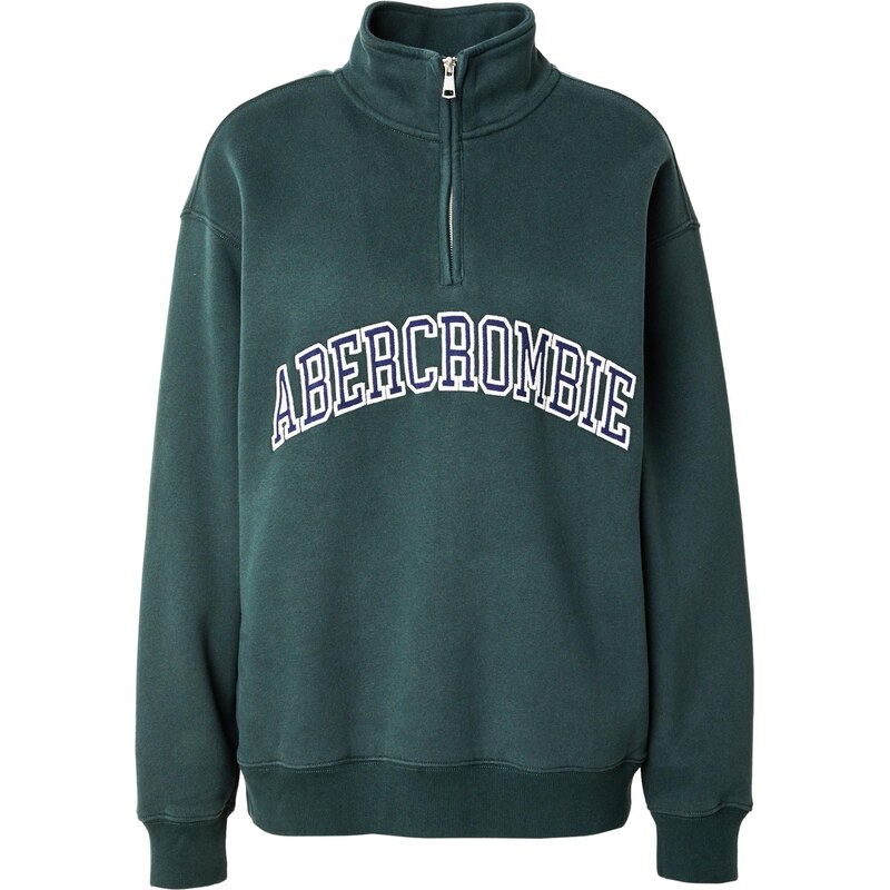 Abercrombie & Fitch Mikina námornícka modrá / tmavozelená / biela 66308771