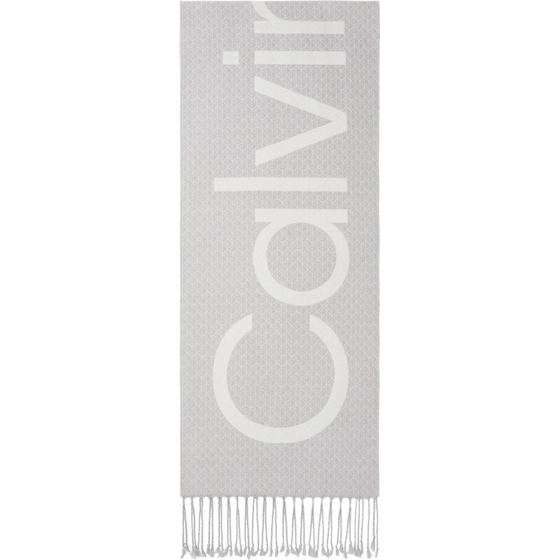Calvin Klein Šál sivá / biela 66308838