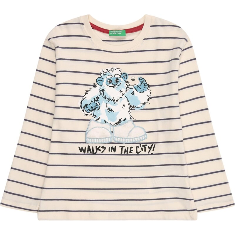 UNITED COLORS OF BENETTON Tričko béžová / modrá / svetlomodrá / biela 66308830