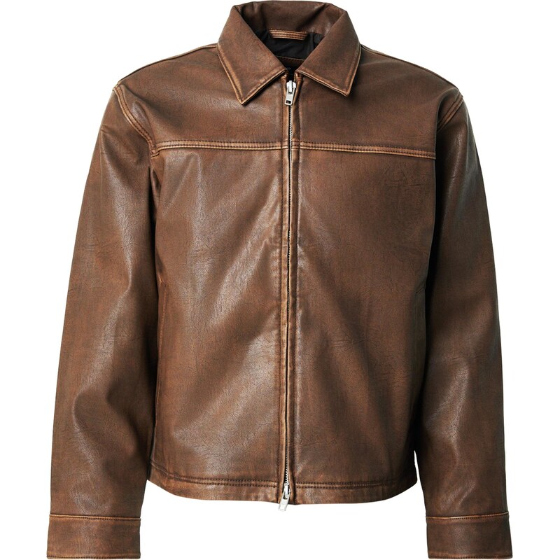 Abercrombie & Fitch Prechodná bunda hnedá 66330844