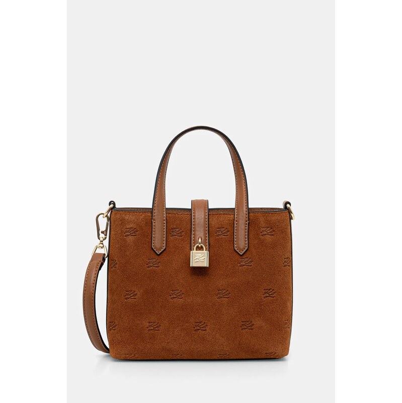 Semišová kabelka Karl Lagerfeld K/AUTOGRAPH 66308665