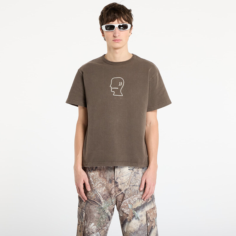 Tričko Brain Dead Heavyweight 3D Embroidery Logohead T-Shirt Brown M 66310634