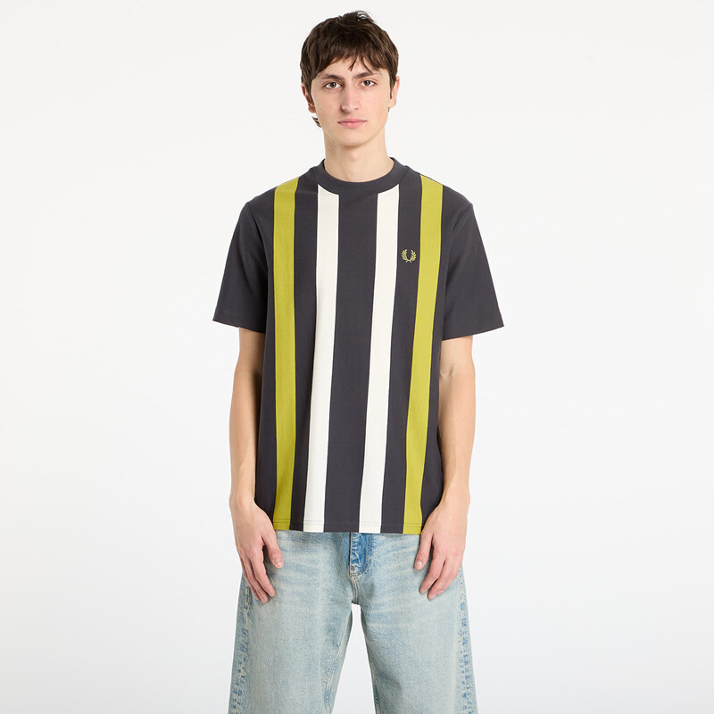 Tričko FRED PERRY Vertical Stripe T-Shirt Anchor Grey M 66310676