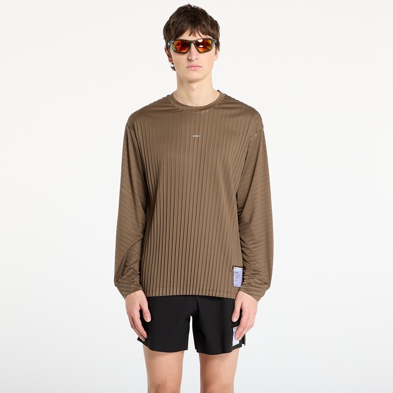 Tričko Satisfy AuraLite Pleated Long Tee Olive S 66310694