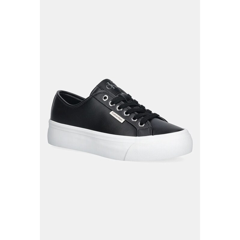 Tenisky Calvin Klein VULC FLATF LACE UP LTH CK 66323036