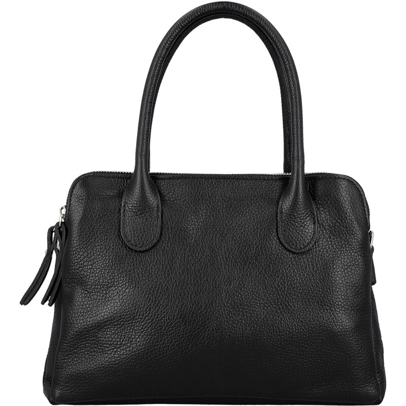 Dámska kožená kabelka na rameno čierna - Delami Vera Pelle Tyra čierna 66436765