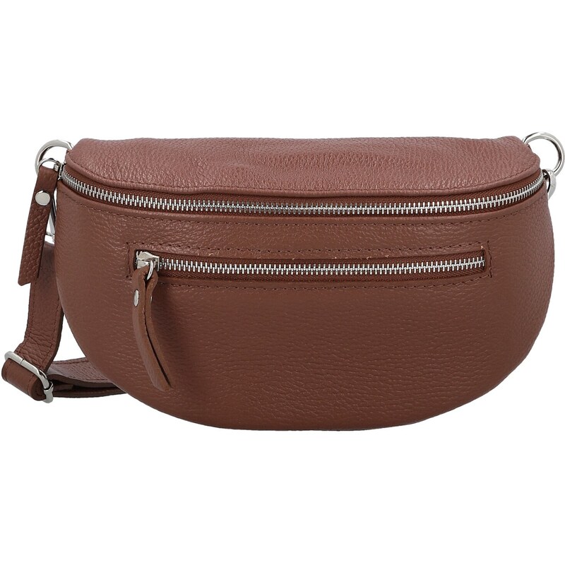 Dámska kožená ľadvinka hnedá - Delami Vera Pelle Lila hnedá 66363489