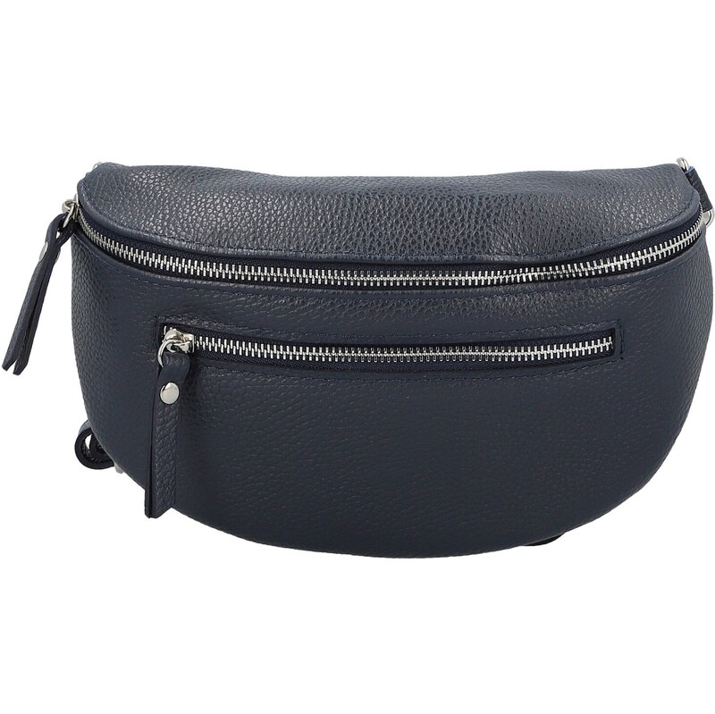 Dámska kožená ľadvinka tmavo modrá - Delami Vera Pelle Lila tmavo 66363486