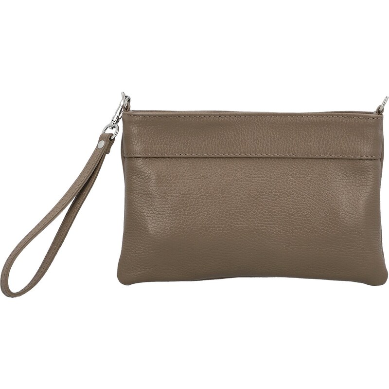 Dámska kožená crossbody kabelka tmavo béžová - Delami Vera Pelle 66340185