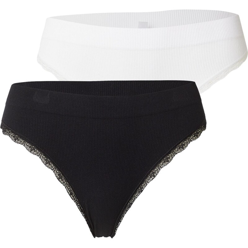 Trendyol Nohavičky čierna / biela 65483709