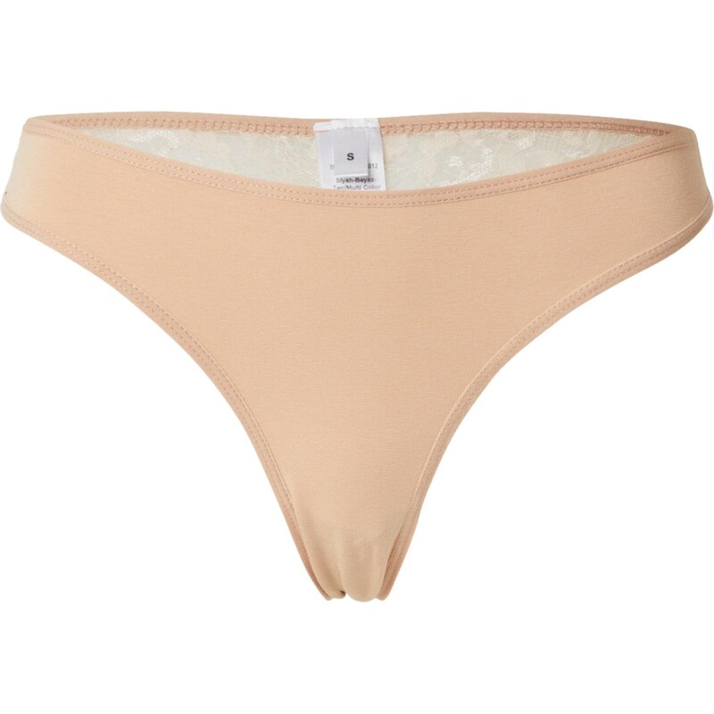 Trendyol Tangá kapučíno / čierna / biela 65373055