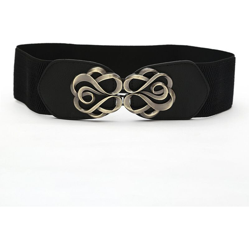 Lifestyle Dámsky pružný elastický opasok na šaty Hichem Čierny 65227208