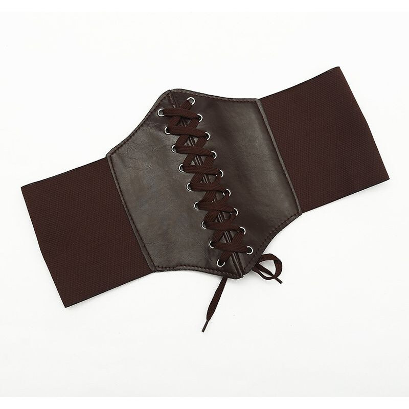 Lifestyle Dámsky široký korzetový zoštíhľujúci opasok Nizier Hnedý 65230139