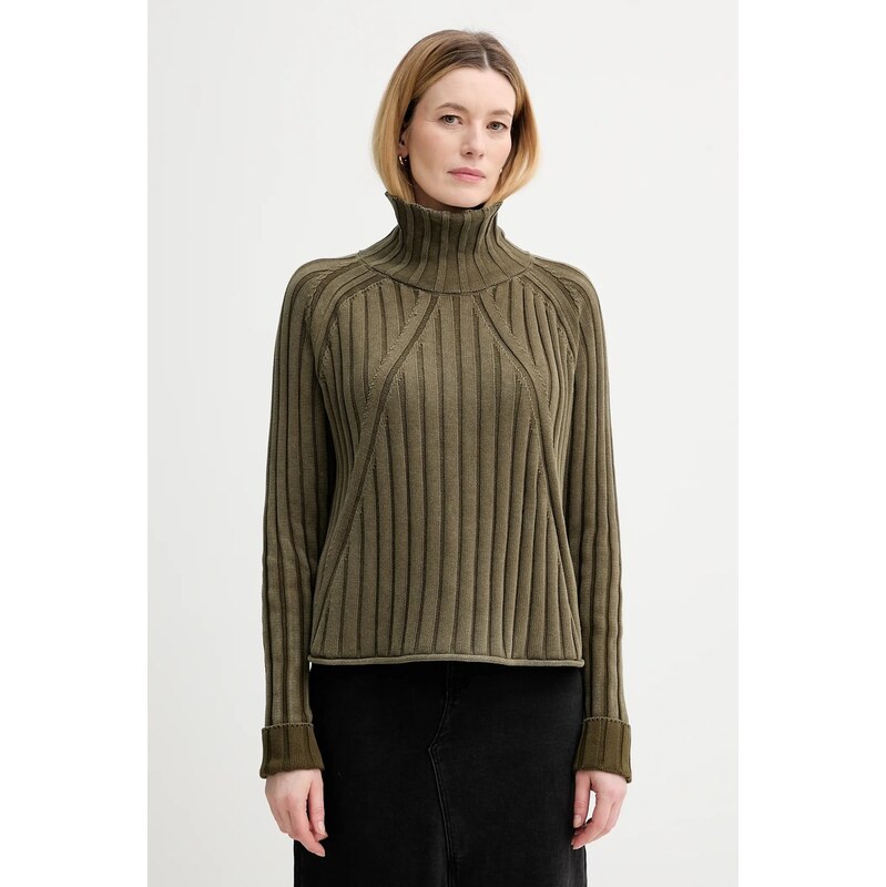 Bavlnený sveter G-Star Washed loose turtle 66321295