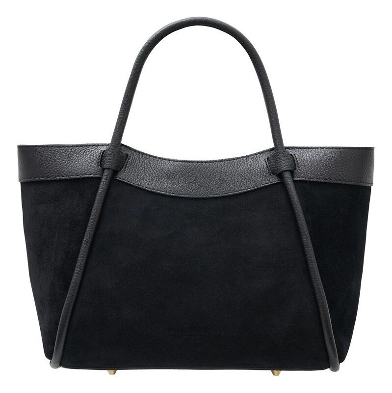 Glamorous by GLAM Kožená kabelka do ruky černá broušená kůže 66321791