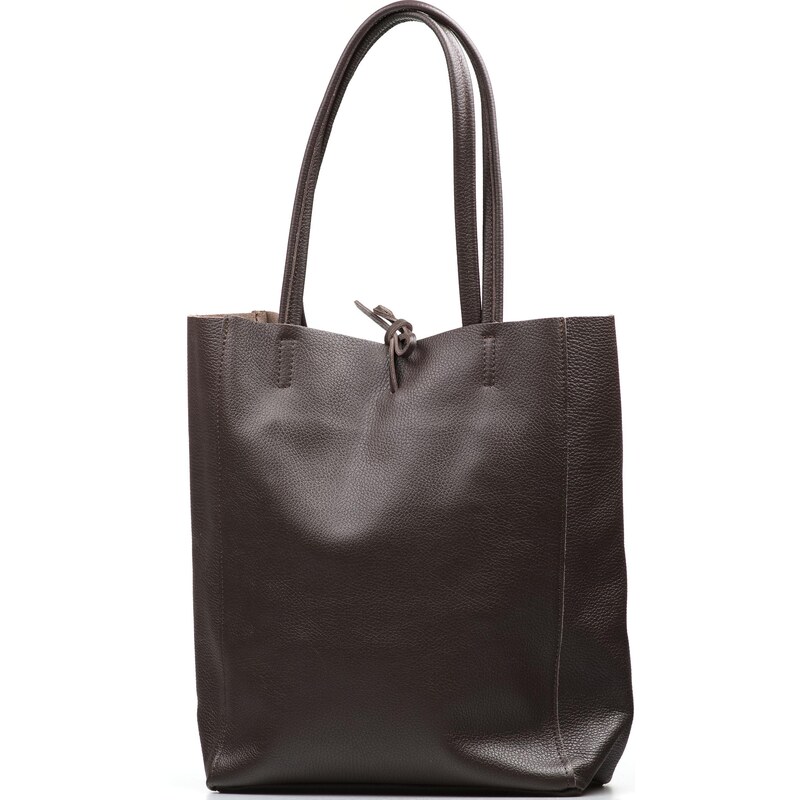 Blaire Kožená shopper kabelka Solange tmavo hnedá 66322506
