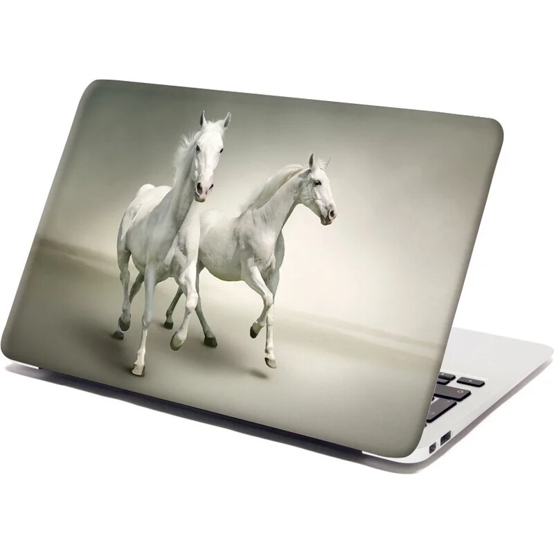 Sablio Samolepka na notebook Dva biele koňe 65098674