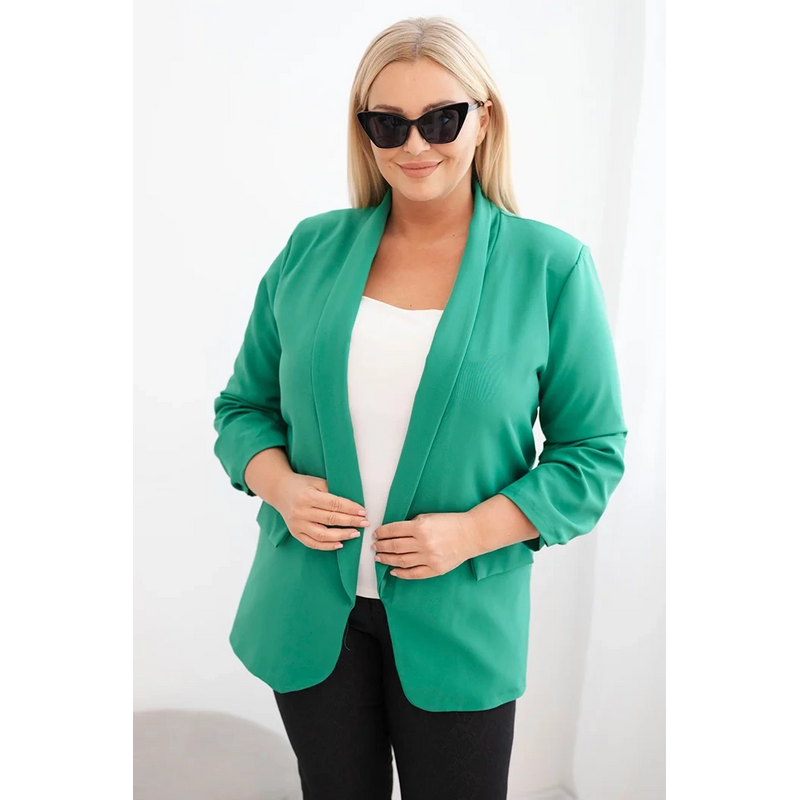 Kesi Dámske sako Plus Size bez zapínania 68161342