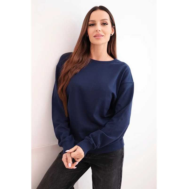 Kesi Dámska mikina z pružného bavlneného materiálu basic s okrúhlym 67384868