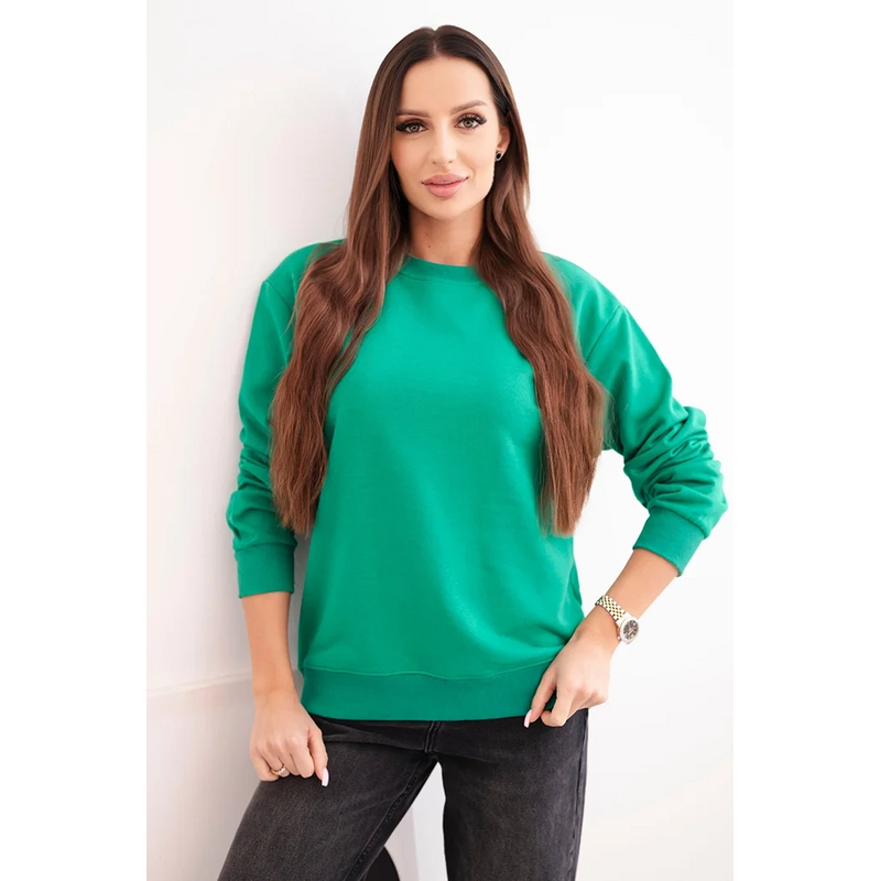 Kesi Dámska mikina z pružného bavlneného materiálu basic s okrúhlym 67384870