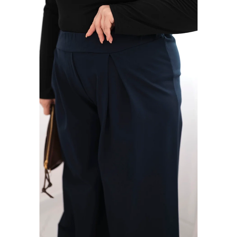 Kesi Dámske nohavice Plus Size so širokými nohavicami a plisovaním 66908628