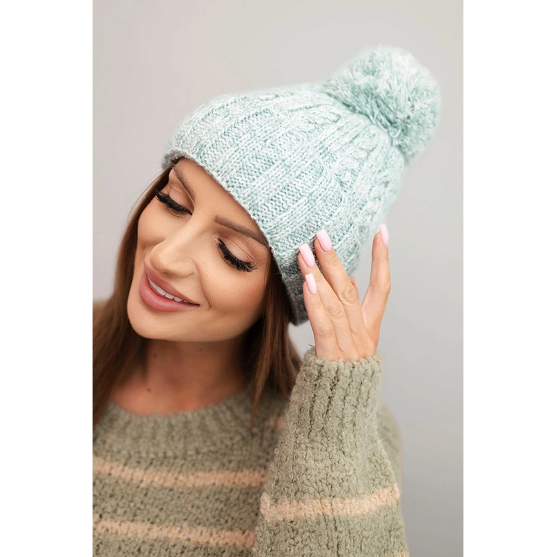 Kesi Dámska zimná čiapka s brmbolcom z vlny K424 66362661