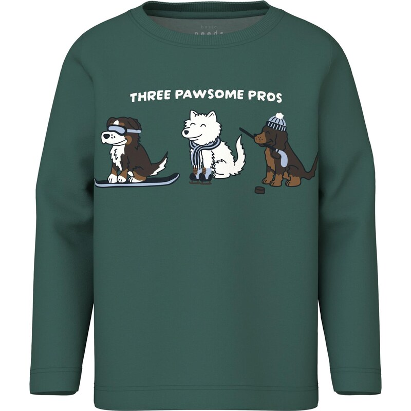 NAME IT Tričko NMMVUX hnedá / tmavozelená / biela 66330468