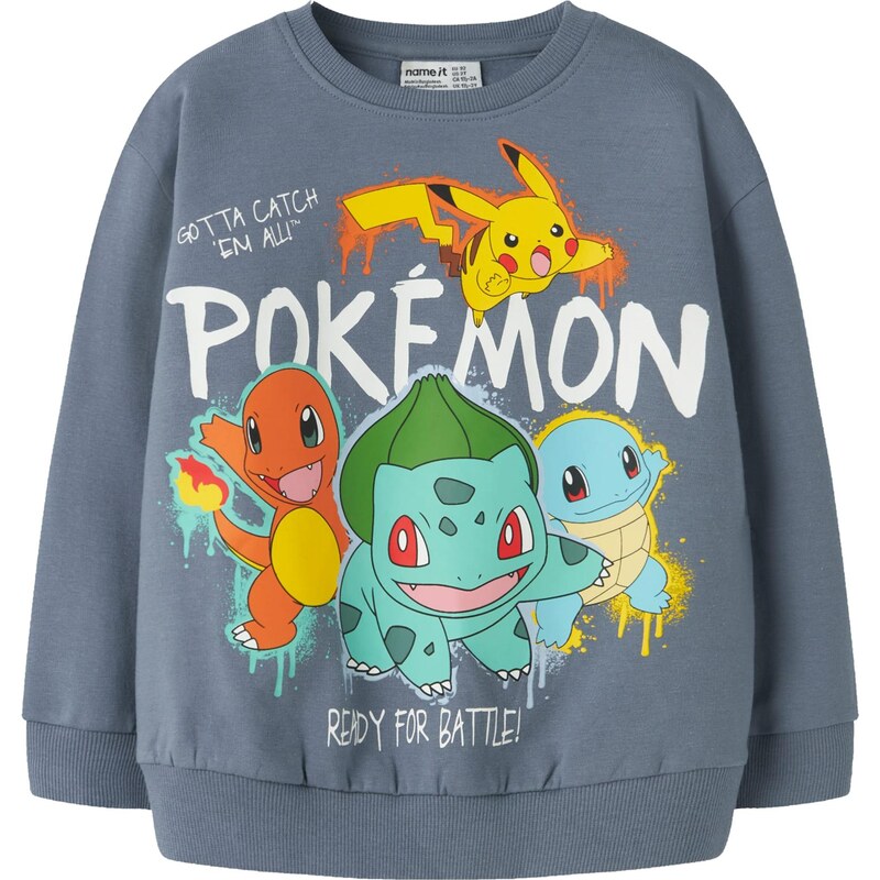 NAME IT Mikina NMMNOA POKEMON modrosivá / žltá / oranžová / biela 66330500