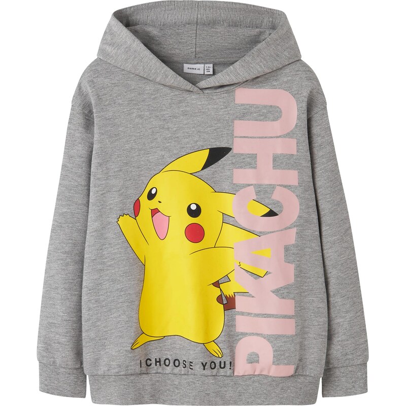 NAME IT Mikina NKFNISARA POKEMON žltá / sivá melírovaná / púdrová / 66330511