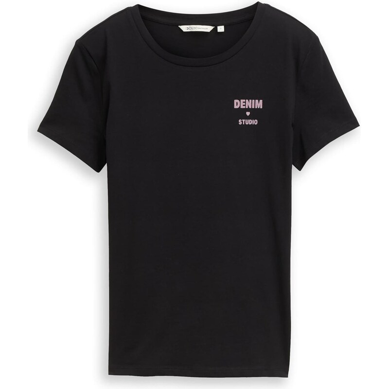 TOM TAILOR DENIM Tričko orgovánová / čierna 66330529