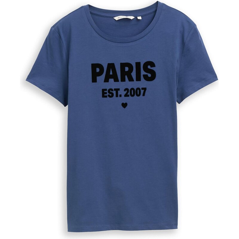 TOM TAILOR DENIM Tričko tmavomodrá / čierna 66330539