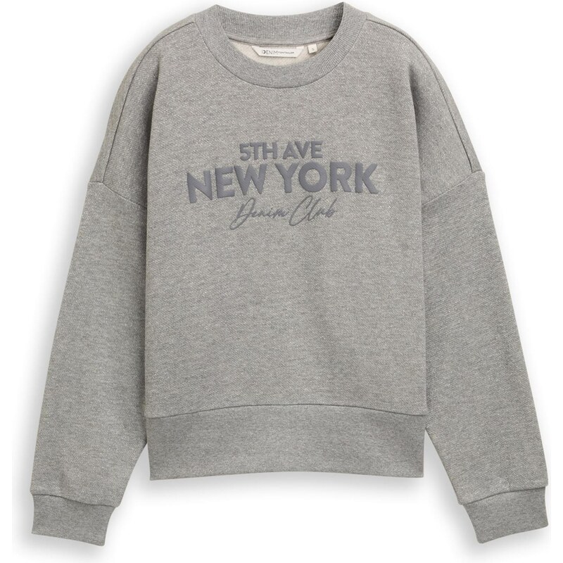 TOM TAILOR DENIM Mikina sivá melírovaná 66330541