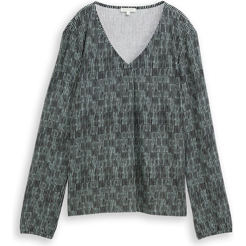 TOM TAILOR Tričko pastelovo zelená / čierna 66330562