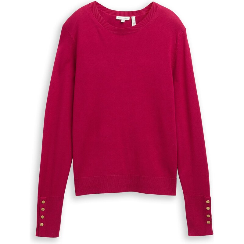 TOM TAILOR Sveter tmavoružová 66330561