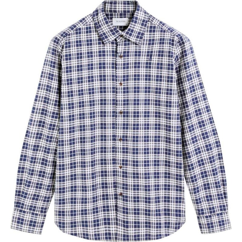Scalpers Košeľa modrá / biela 66330607
