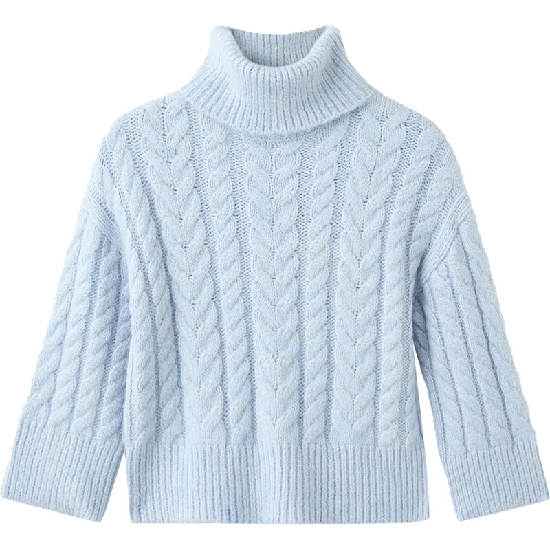 MANGO KIDS Sveter Aspen svetlomodrá 66330674