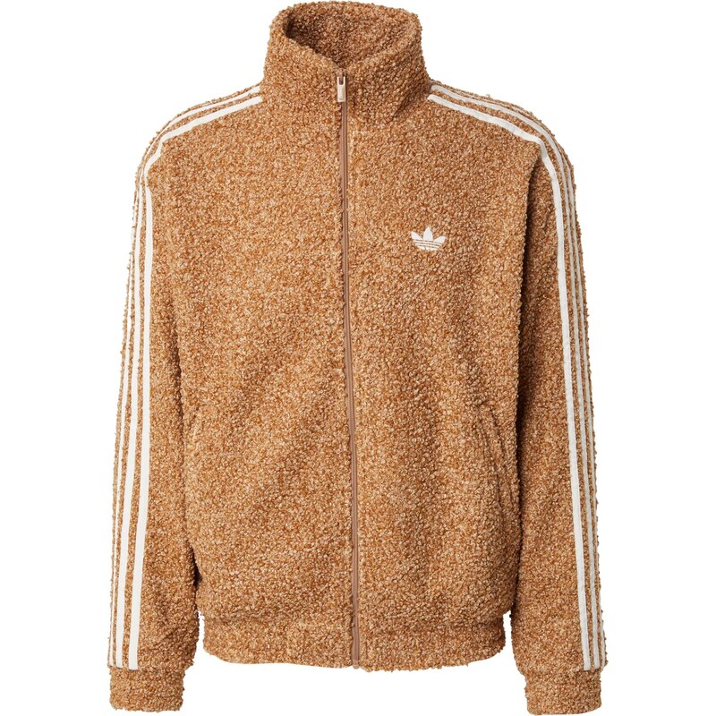 ADIDAS ORIGINALS Tepláková bunda Firebird svetlohnedá / biela 66330730