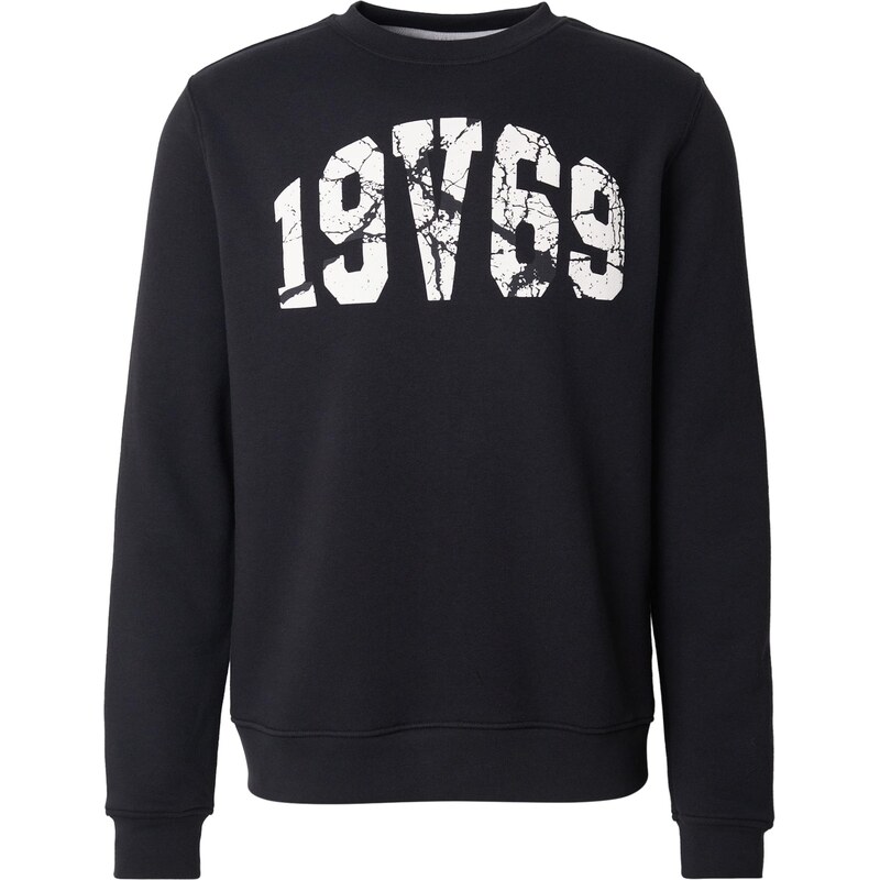 19V69 ITALIA Mikina Nico čierna / biela 67458607