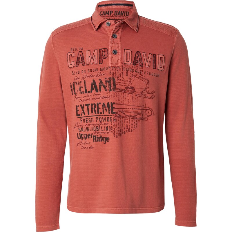 CAMP DAVID Tričko svetločervená / tmavočervená / čierna 66330943