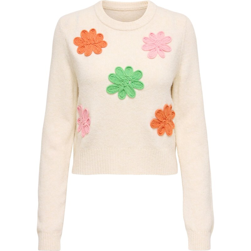 ONLY Sveter ONLLOTUS limetová / oranžová / ružová / biela ako vlna 66331022