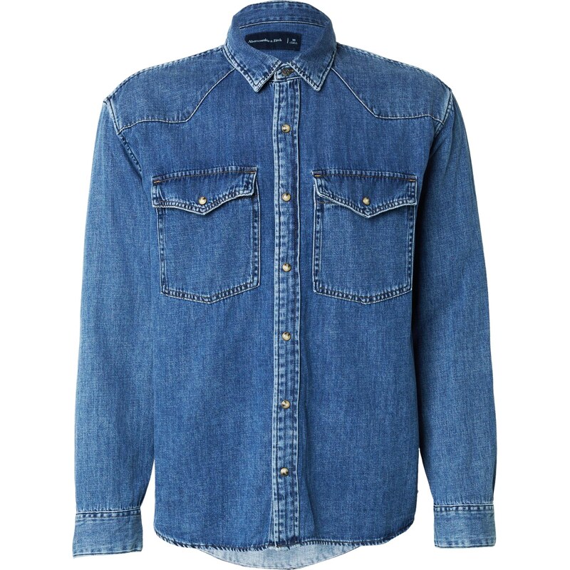 Abercrombie & Fitch Košeľa modrá denim 66331059