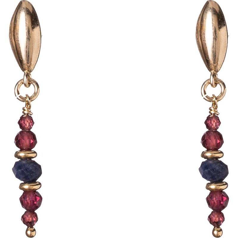 Alisia Visiace pozlátené náušnice so zafírom a granátmi AL5236.01.000 66592162