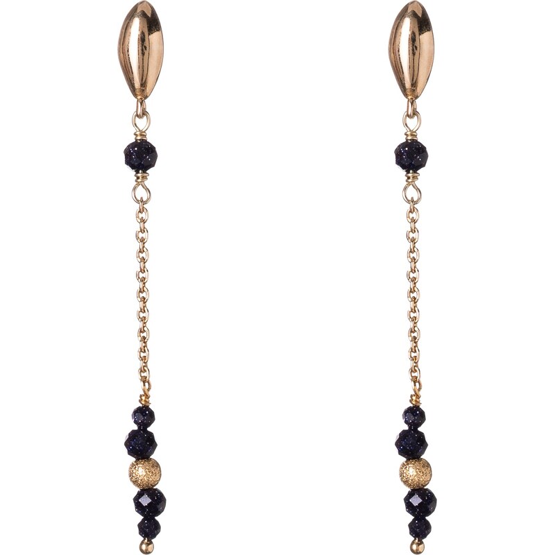 Alisia Pozlátené retiazkové náušnice so syntetickým pieskovcom AL5249 66578791