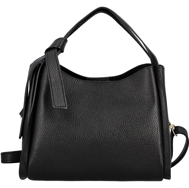 Dámska kožená kabelka do ruky čierna - Delami Vera Pelle Mija čierna 66363508