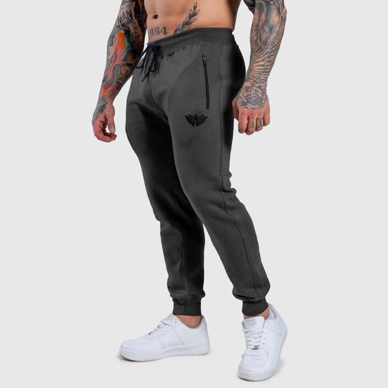 Jogger tepláky Iron Aesthetics Round, sivé 24553815