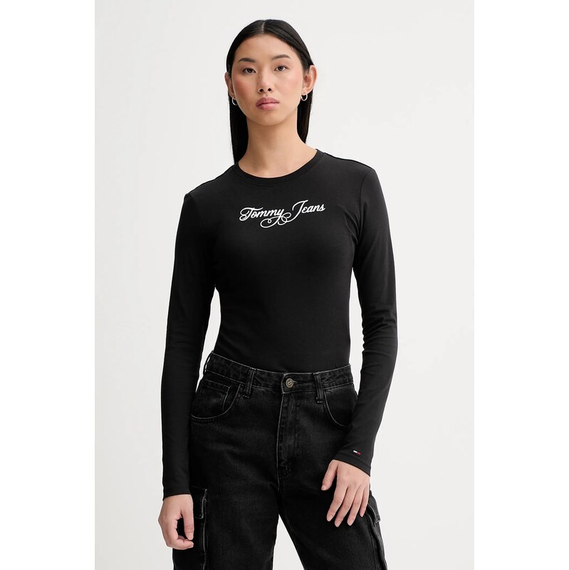 Bavlnené tričko s dlhým rukávom Tommy Jeans 66515276